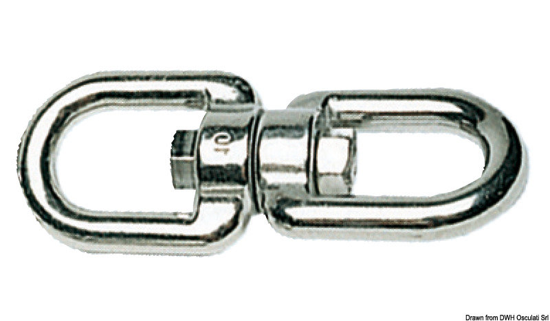 Swivel, double-eye AISI 316 4 mm