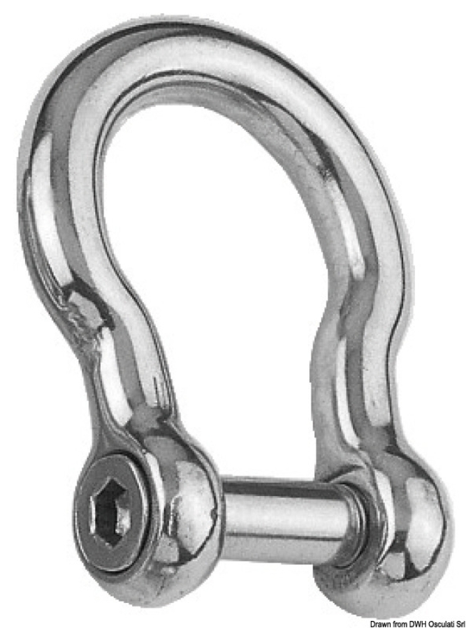 Anchor shackle Ø6mm AISI316 A 12mm B 21mm