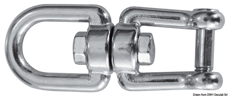Eyelet/shackle swivel AISI 316 8 mm