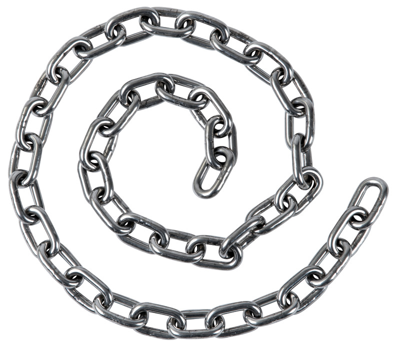 Pair of chain pieces AISI 316 6 mm