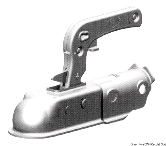 Round tow hook 35 mm max 750 kg