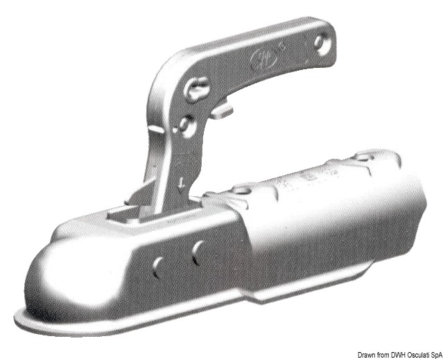 Round tow hook 50 mm max 750 kg