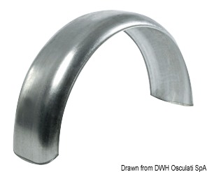 Galvanized iron mudguard, 13"/14" wheels