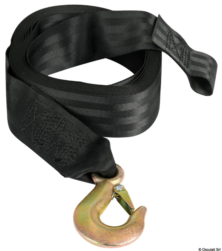 7.5 m nylon winch strap+shackle