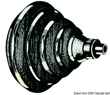 Black ABS fairlead ring nut w. bellows