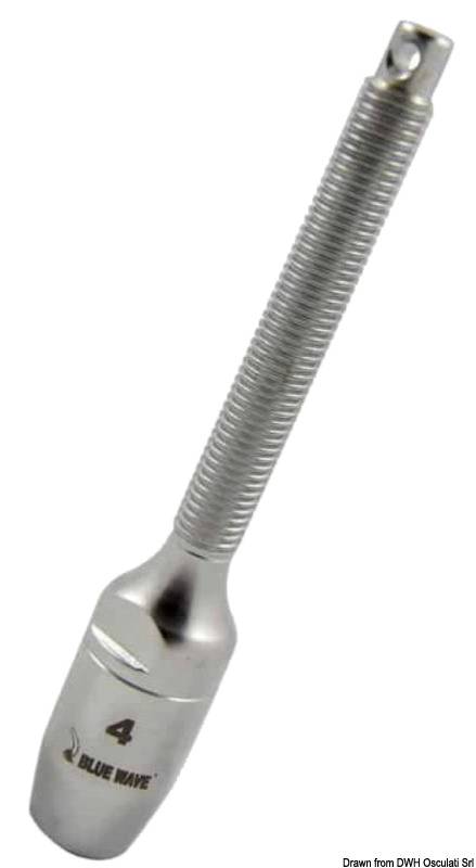 Threaded terminal for Ø 6 mm rope