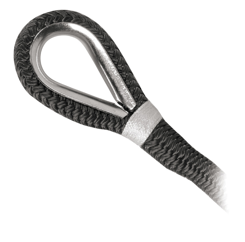 Spliced mooring line black 16 mm x 11 m