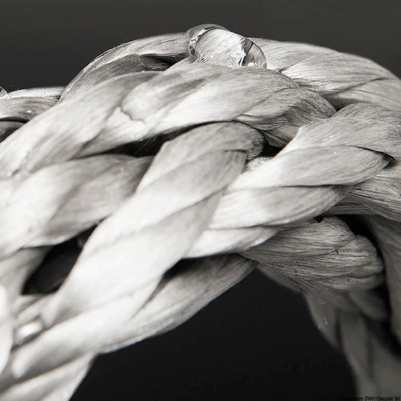 Uncovered Oblix braid grey 4 mm