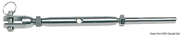 Turnbuckle press-fitting terminal AISI 316 12 mm