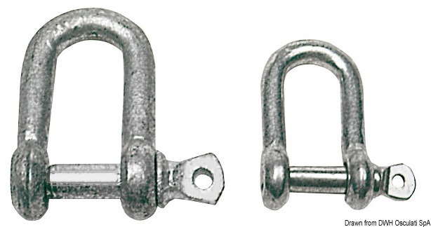 Shackle made of galvanized steel 25 mm