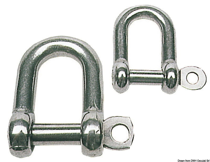 Shackle made of stainless steel AISI 316 14 mm
