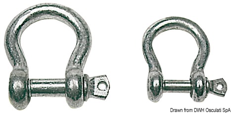HDG steel bow shackle 6 mm