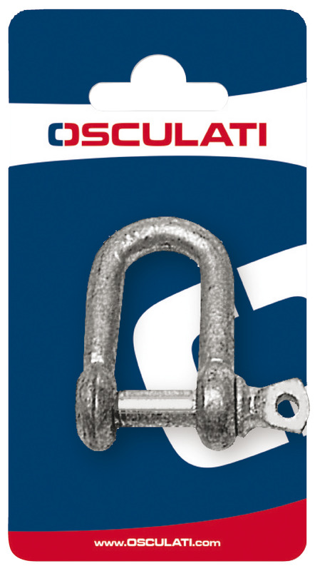 Galvanized steel D-shackle 10 mm (retail 1 pc.)