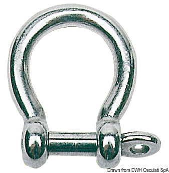 Bow shackle AISI 316 12 mm