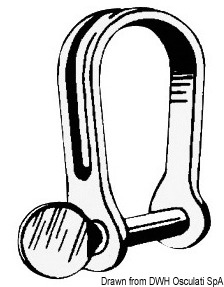 SS short strip shackle 4 mm