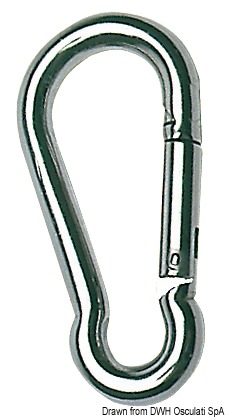 Carabiner hook AISI 316 5 mm