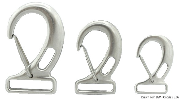 Snap-hook AISI 316 for webbing 90x40 mm