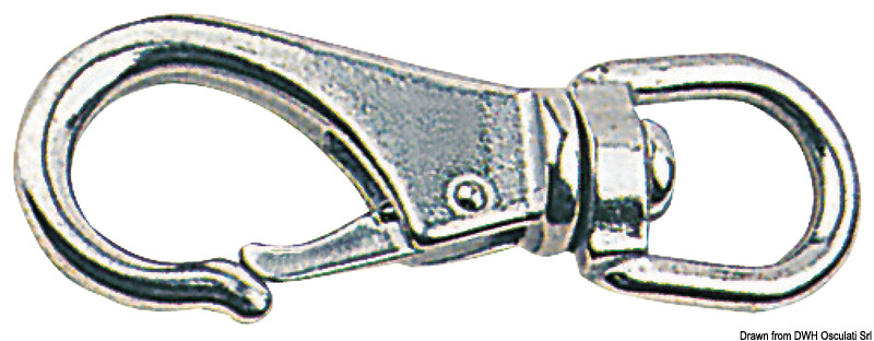 Snap-hook AISI 316 w/swivel 83 mm