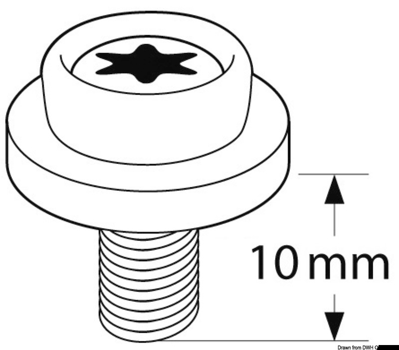 CAF-COMPO universal screw stud metric thread grey