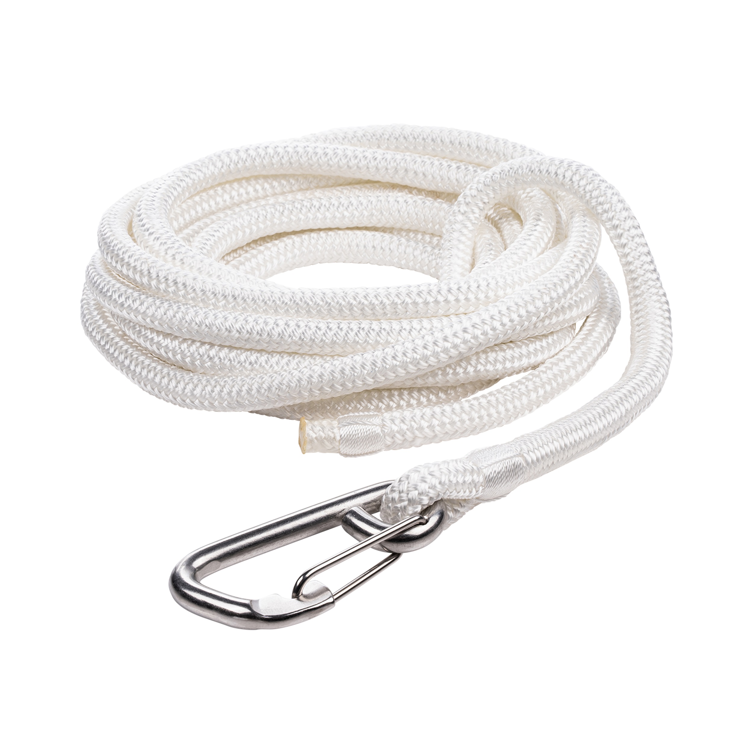 Qvarken Mooring Rope Dockline with hook 12mm 12m white