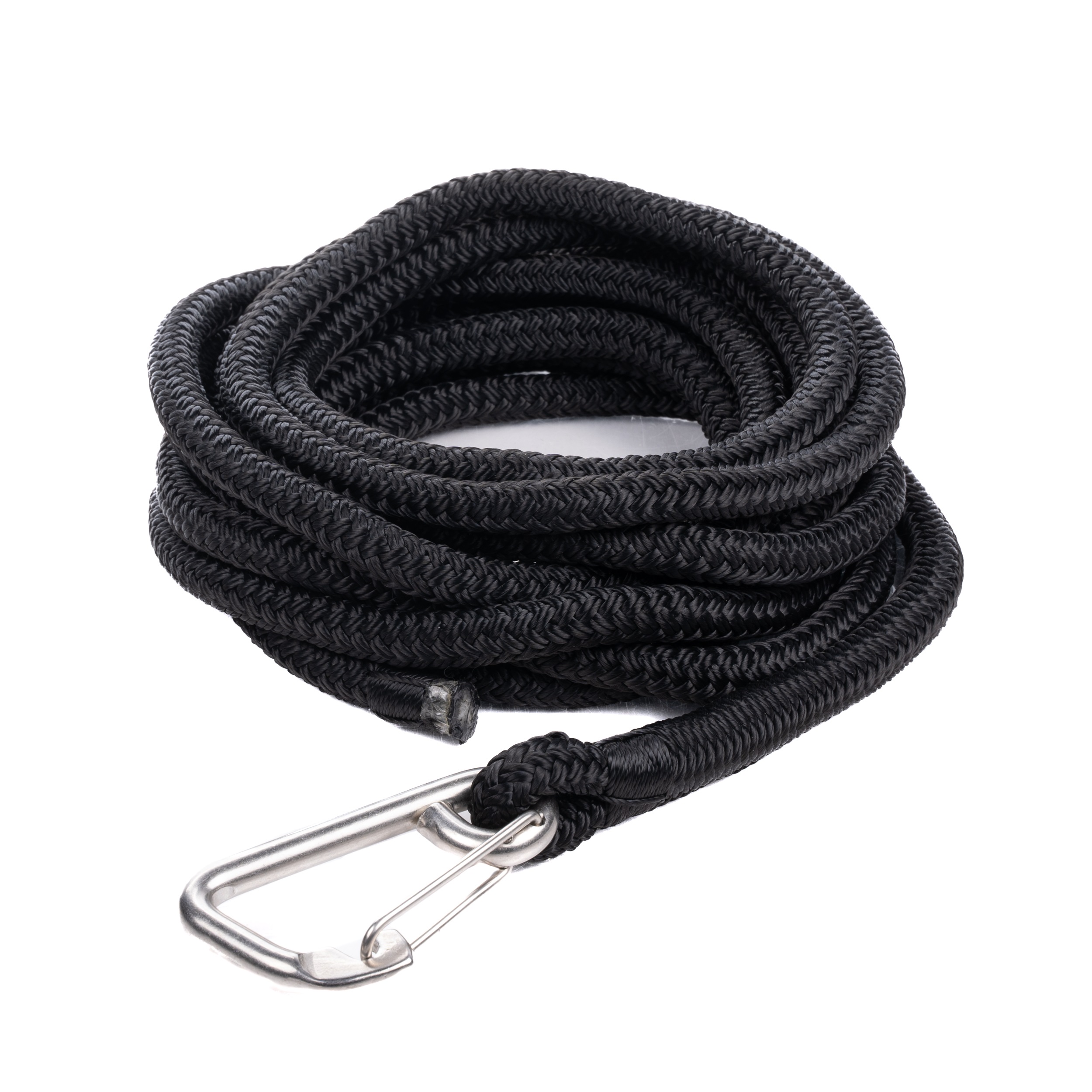 Qvarken Mooring Rope Dockline with hook 12mm 12m black