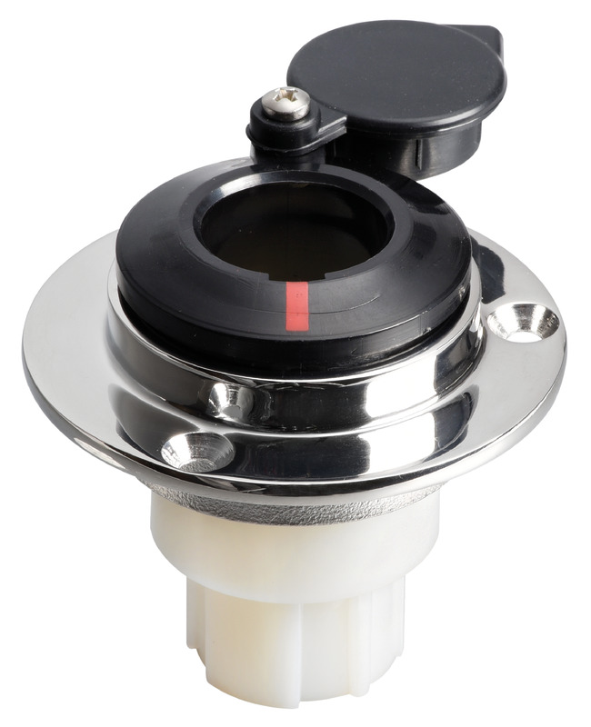 SS base straight recess fit f.pull-out poles black