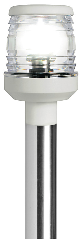 SS light pole 100 cm w/white plastic light