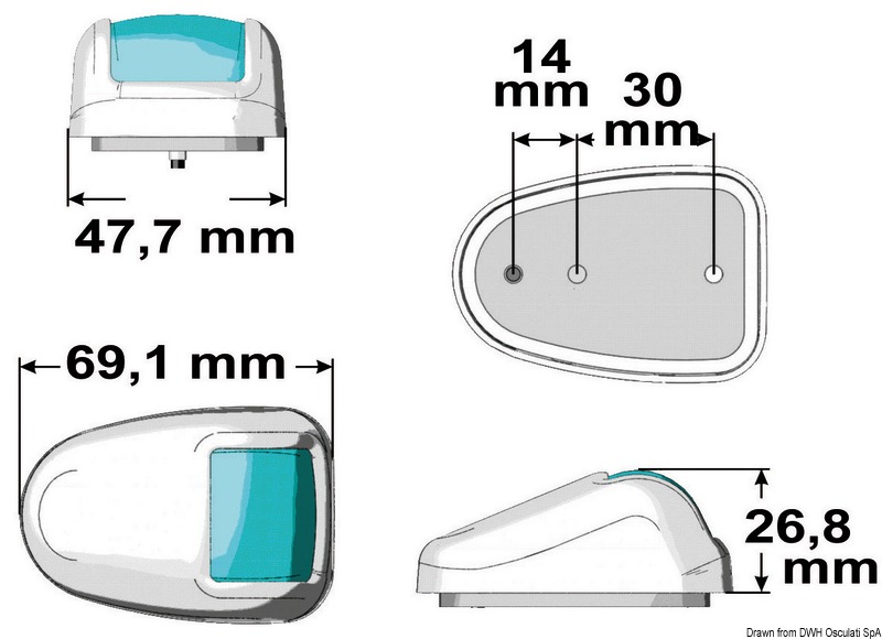 Orions white navigation led light 360°