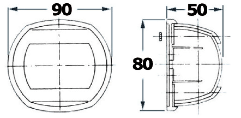 Classic 12 AISI 316/white stern navigation light