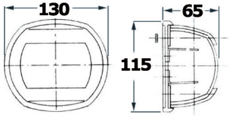 Maxi 20 AISI 316 135° white 24V navigation light