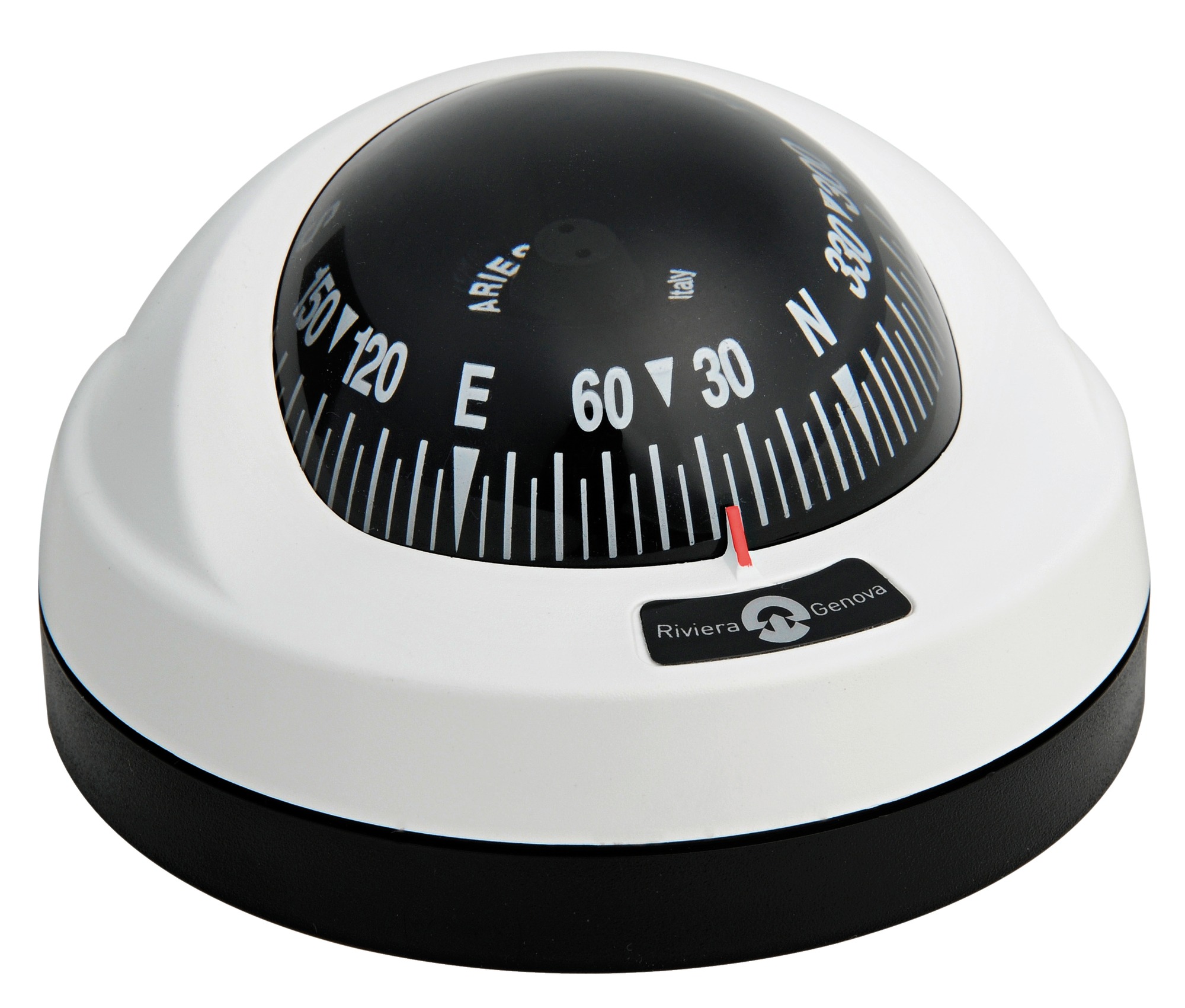 Riviera compass BAR White/Black card 100x57mm