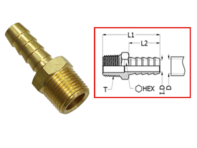 Sea-X connector Universal 3/8 NPT x 5/16