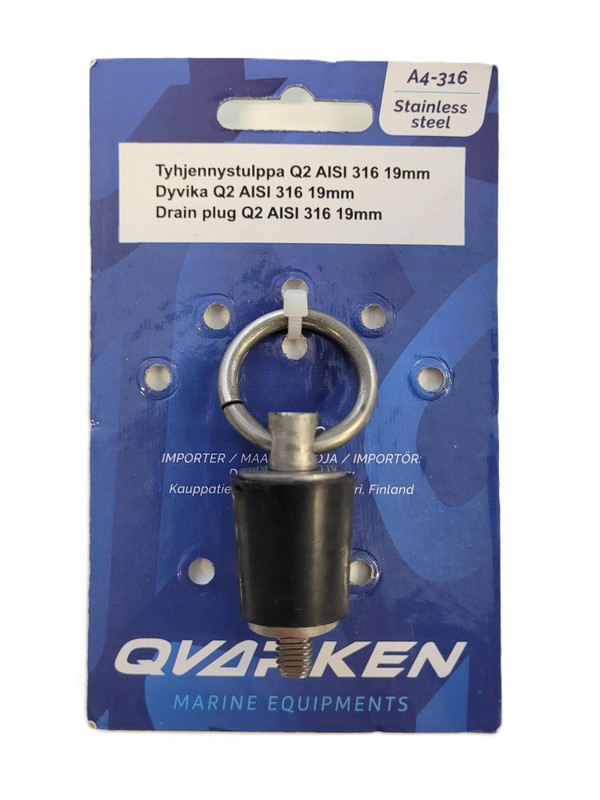 Qvarken Drain plug Q2 AISI 316 16mm