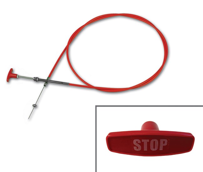 T-handle utility cable with end fitting 12ft