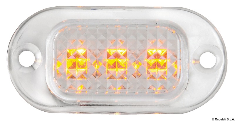 Polycarbonate courtesy light 3 LEDs no metal ring