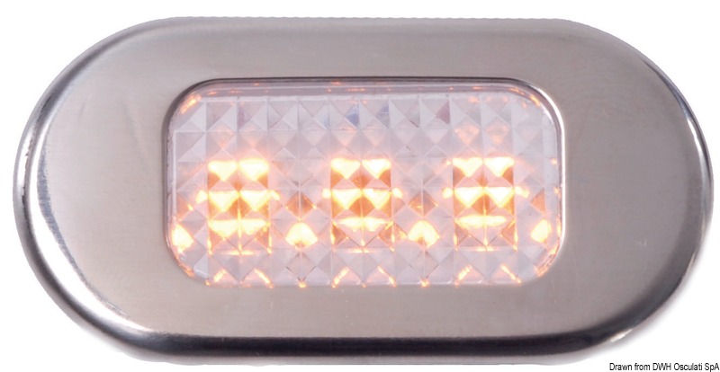 Polycarbonate courtesy light 3 yellow LEDs