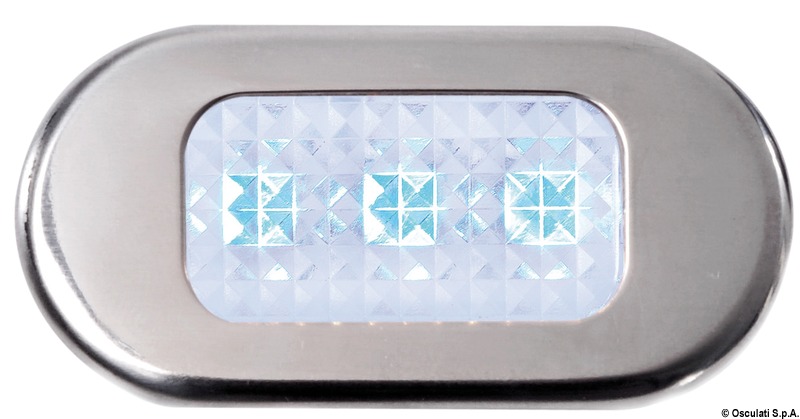Polycarbonate courtesy light 3 blue LEDs