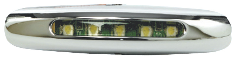 Courtesy light,chromed version w/5 LED blue