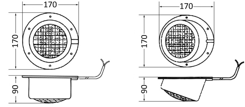 Platform ABS beam light inclined version 12 V 35 W