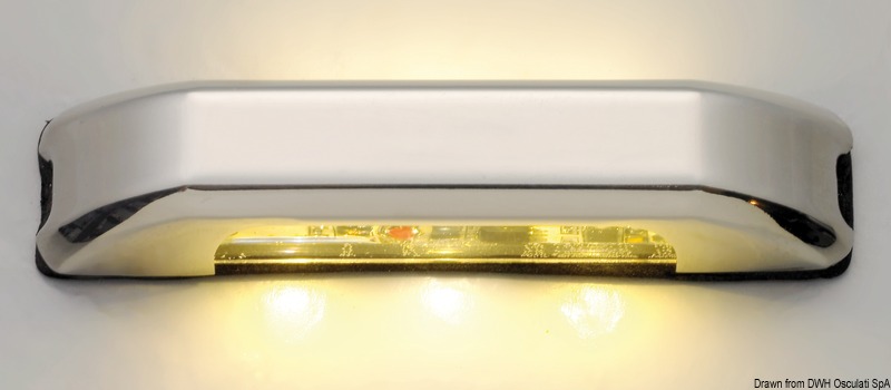 LED courtesy light w/4 + 4 white LEDs