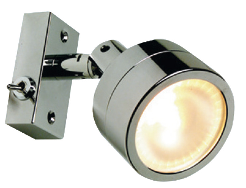 Laguna articulated spotlight chromed brass satin finish