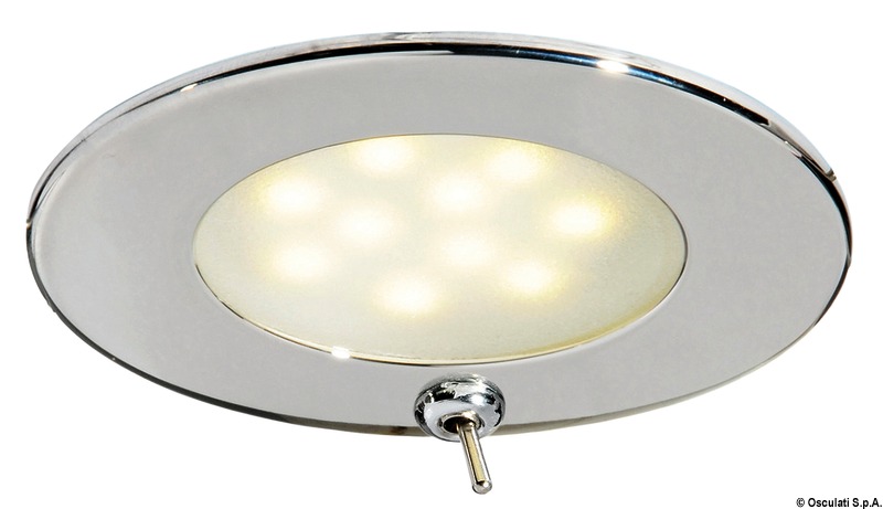 Atria LED spotlight polished SS w/switch