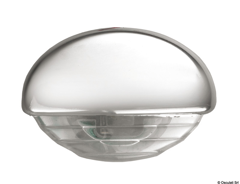 Recessed LED courtesy light chromed/blue