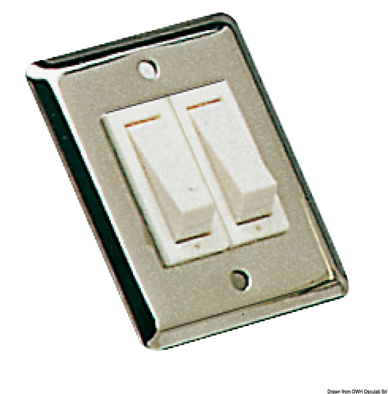 Double toggle switch polished SS