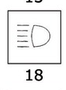 Toggle w/lighted symbols Spot light A
