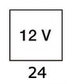 Toggle w/lighted symbols 24 - 12V label A