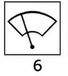 Toggle w/lighted symbols Windshield wiper B