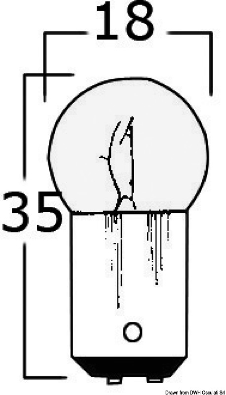 Bipolar bulb 24 V 5 W