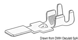 Watertight connector Faston male 4/6 mm²