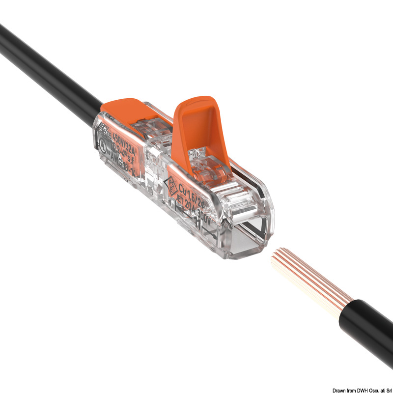 WAGO 4-mm2 in-line joining connector